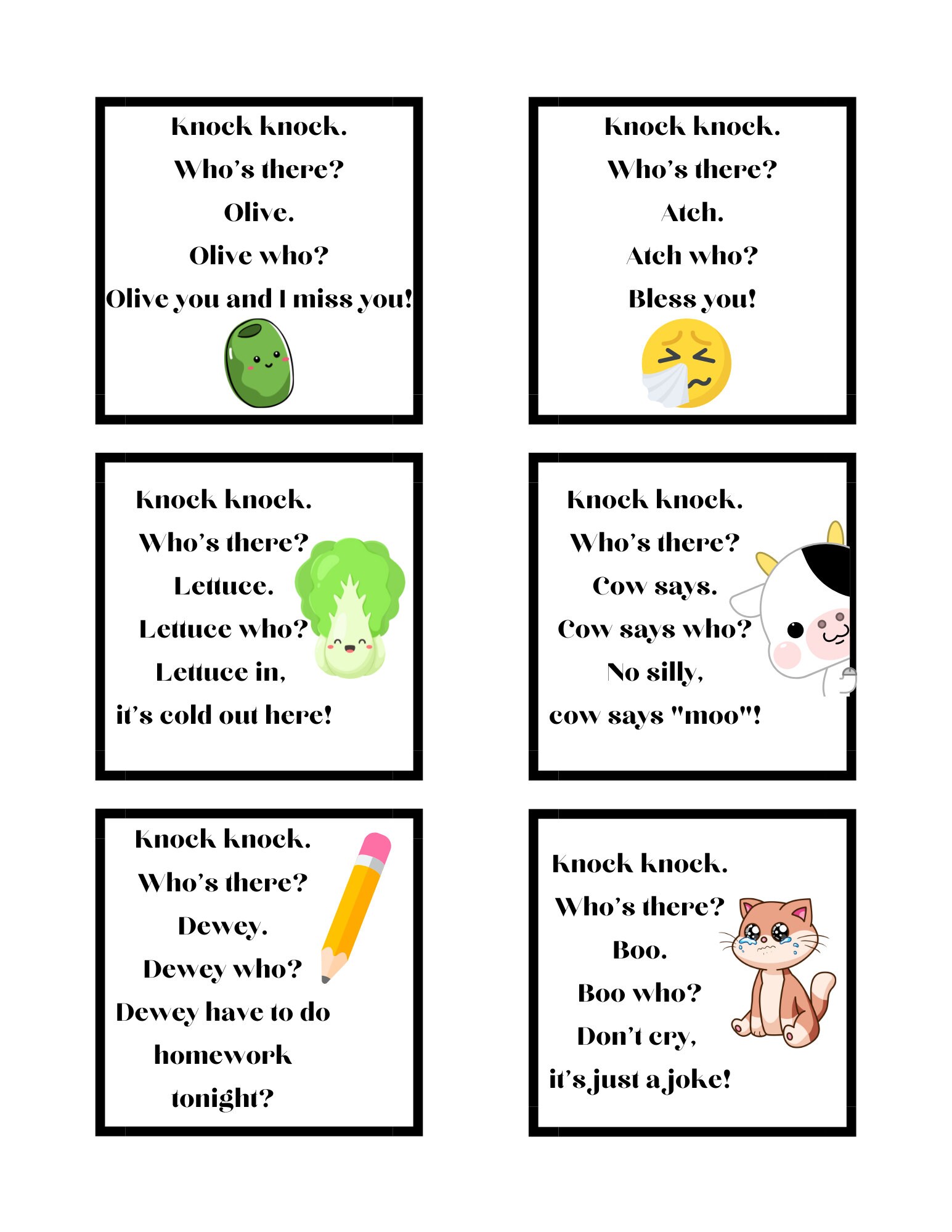 PDF Printable Lunchbag Notes for Kids Lunch Notes Digital - Etsy