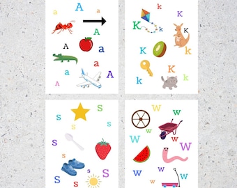 Picture Alphabet Book Printable for Kids/Toddlers/Preschool