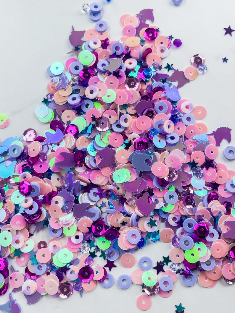 Sequins Color Combination Sequin Mix “berry Unicorn” | Cute Mix | Embellishments for Crafts ...