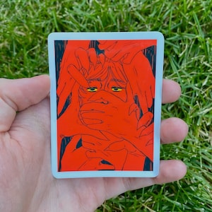 Demon Hands Sticker / 3in Waterproof Sticker / Weatherproof Sticker / Original Art Sticker