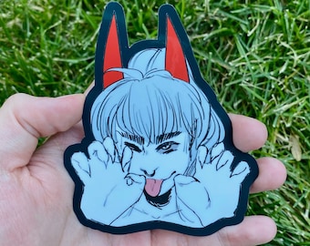 Demon Lilith Doodle pegatina / pegatina impermeable de 4 pulgadas / pegatina resistente a la intemperie / pegatina de arte original