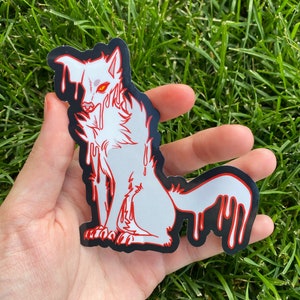 Dripping Dog Sticker / 3in Waterproof Sticker / Weatherproof Sticker / Original Art Sticker