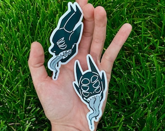 Pegatinas de demonio de lengua / pegatina impermeable / pegatina de arte / pegatina de fantasía