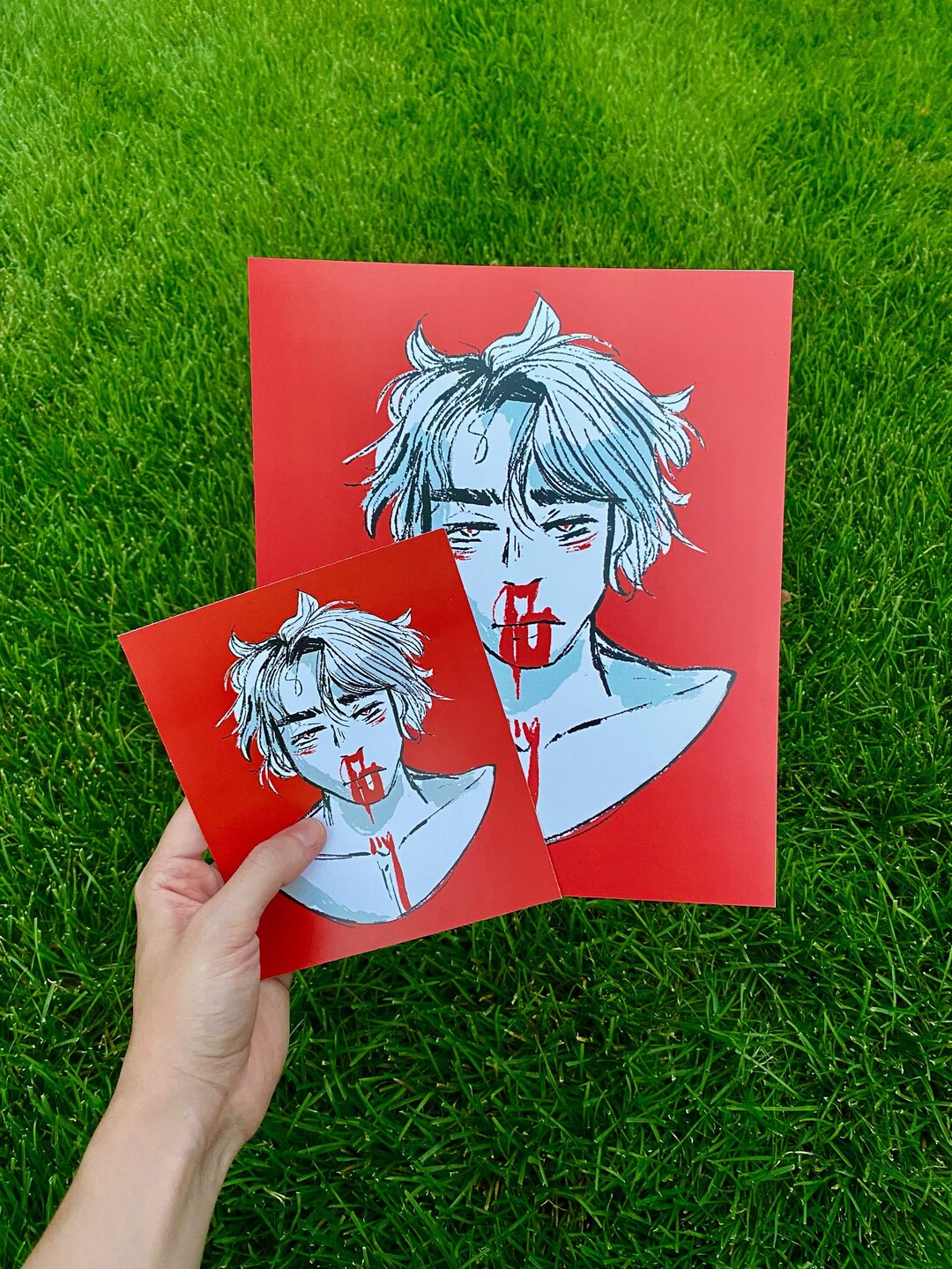 Bloody Nose Big Prints / 8x9 Glossy Cardstock Original Art Prints - Etsy