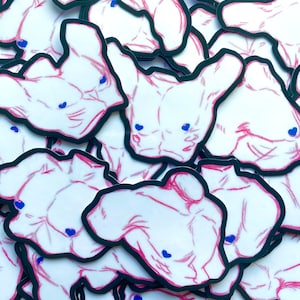 Manboob Heart Stickers / 3in Waterproof Sticker / Weatherproof Sticker / Original Art Sticker