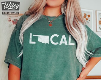 Oklahoma Local Shirt, Oklahoma Comfort Colors, Oklahoma Native Shirt, Oklahoma Pride, Oversized Boho Tee, Oklahoma Lover Gift, Panhandle Tee