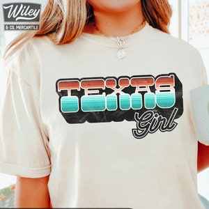 Texas Girl Shirt, Texas Comfort Colors Shirt, Boho T-Shirt, Oversized Tee, Cute Graphic Tee, TX Shirt, Texas Western Tee, Country Western