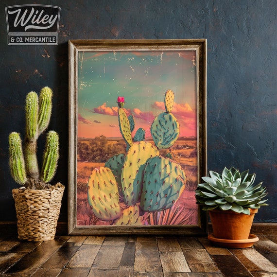 Cactus wall art discount