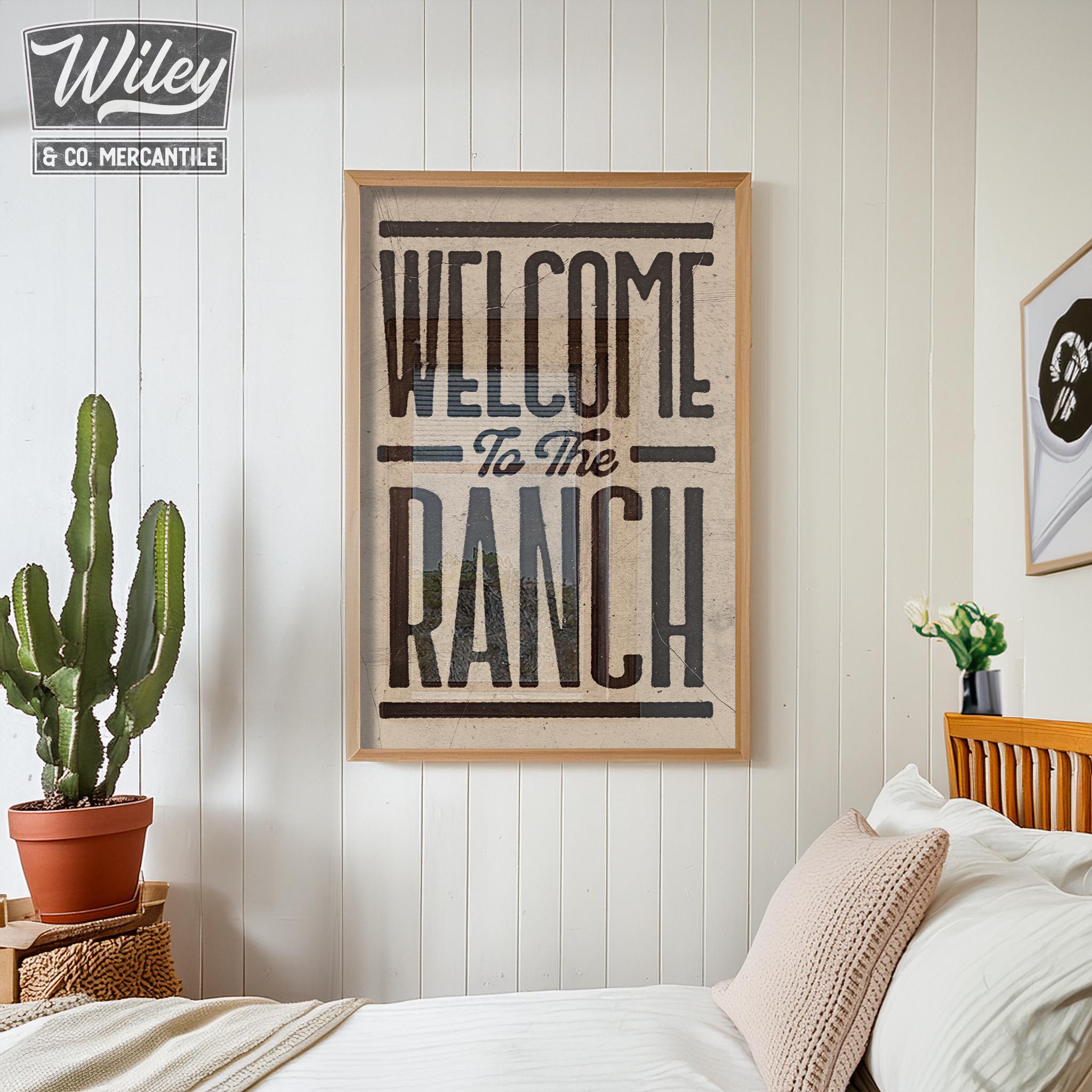 Welcome to the Ranch Art Print, Vintage Western Home Decor, Ranch House ...