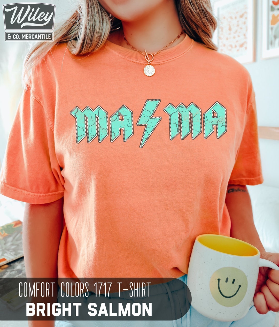 ACDC Mama Shirt, Mom Comfort Colors Shirt, Western Mom Tee, Punk Rock ...