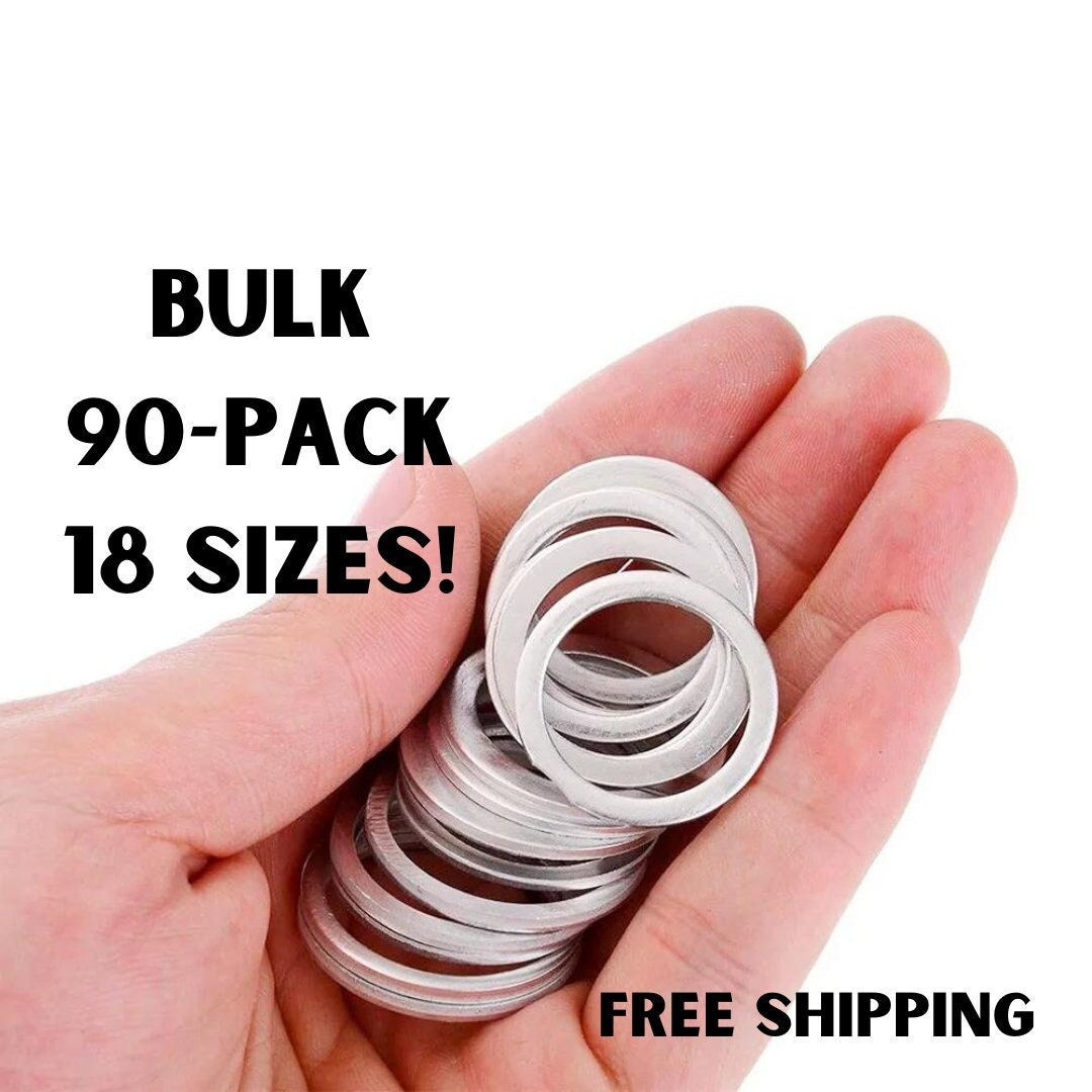 24 Pieces Aluminum Ring Blanks Metal Stamping Blanks Bending Rings for DIY  Jewelry Making Ring Sizes 4-10, Include 1/4 x 2 Inches 1/4 x 2-1/4 Inches