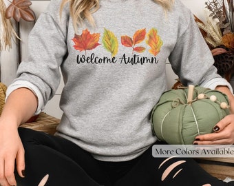Herbst Blätter Sweatshirt, Herbst Blätter Sweatshirt, Herbst Sweatshirt, Süßer Herbst Pullover, Herbst Vibes, Damen Herbst Pullover, Unisex Weicher Pullover