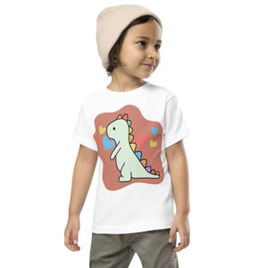 Toddler Short Sleeve Dino Love Family Matching Tee, Cute Unisex Dinosaur Top, Dinosaur Toddler Shirt, Son, Daughter, Grandson, Siblings Gift
