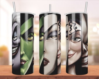 Villains Bad Girls, 20oz Skinny Tumbler Sublimation Villains Bad Girls, Sublimation Tumbler 20oz Sale Water Bottle FREE SHIPPING