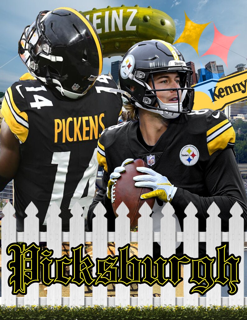Kenny Pickens Pittsburgh Steelers Picksburgh Graphic Tshirt Etsy