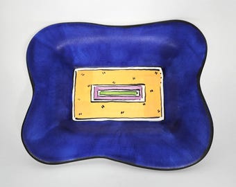 ヴィンテージ モダニズム トレイ ポップアート 陶器ボウル コリーン・オライリー ラファティ スピリテッドクレイ