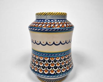 Vintage Deruta Binaglia Small Majolica Albarello Storage Jar Italy 1986