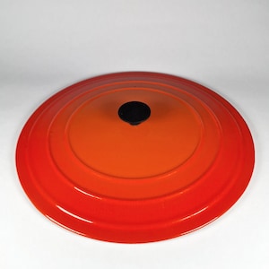 Vintage Le Creuset Lid Flame Orange #30 H Braiser Dutch Oven Made in France