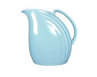 Vintage Mid Century Hall USA Nora Pitcher Modern Blue White Ceramic Pottery