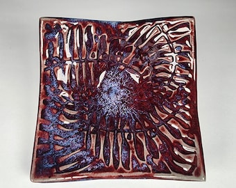 Matthew Patton Bowl Square Trinket Dish Decor Signed Studio Pottery Orcas PNW