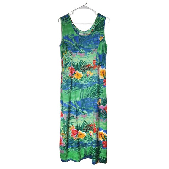 Vtg Jams World Sleeveless Maxi Dress Tropics Pockets Side Slit Buttons Size  Med - Etsy Israel