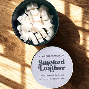 Smoked Leather Wax Melt – Teakwood · Leather · Sandalwood