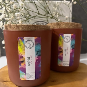 Orchid Dream Candle: Vanilla & White Tea, 12oz Soy Wax