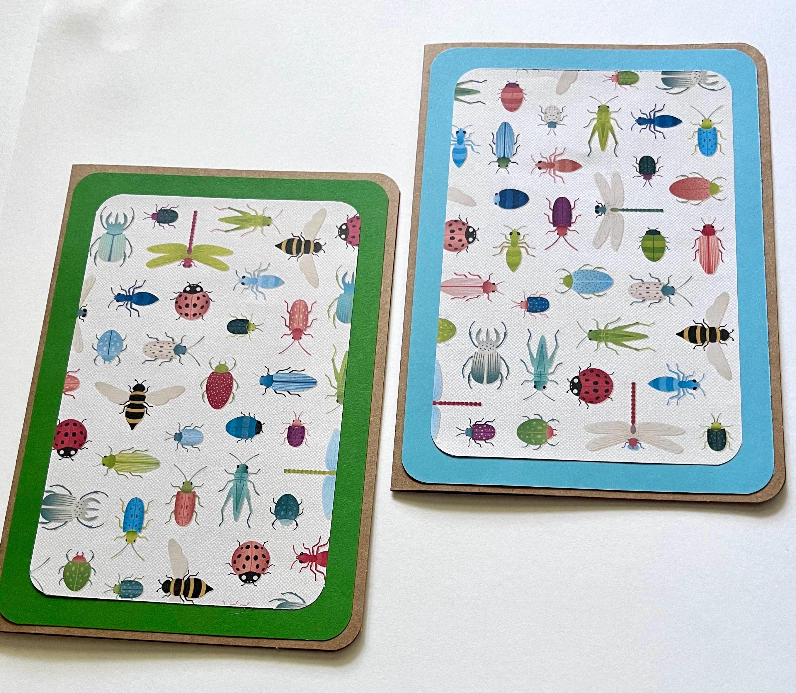 Bug Notecards: Insect Cards, Set of 8 - Etsy