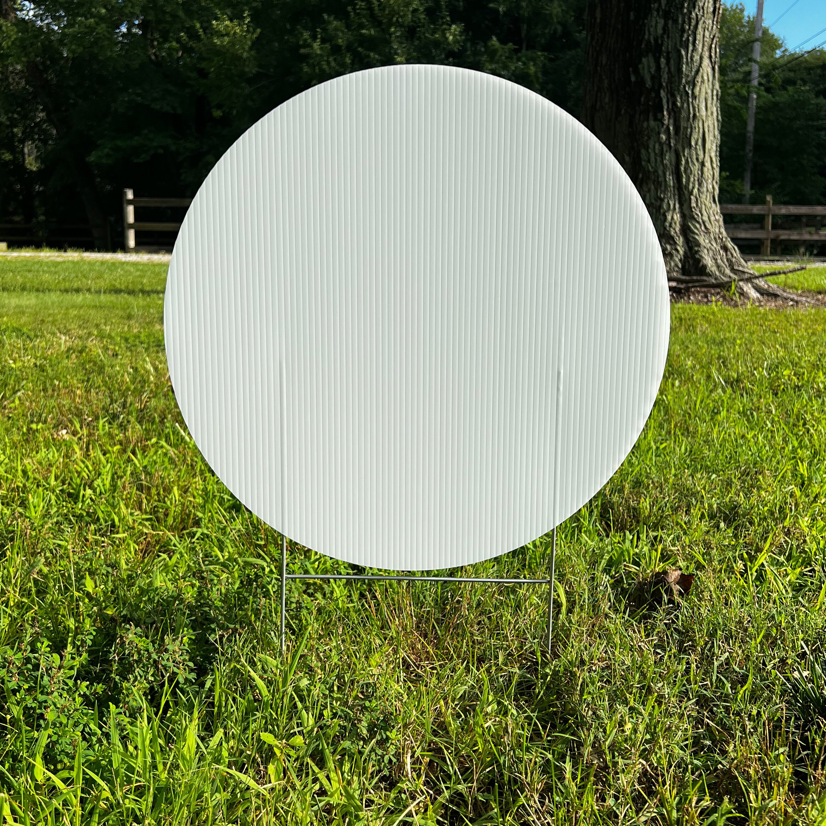 10pack Corrugated Blank Yard Signs Circles 18 White H Stakes Etsy