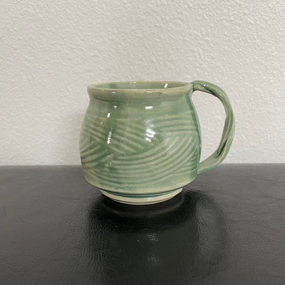 Teal ceramic mug - 6 ounce