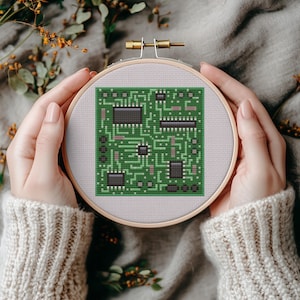 Circuit Board - Cross Stitch Pattern - Digital Download