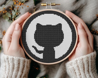 GitHub Octocat-kruissteekpatroon: digitale download