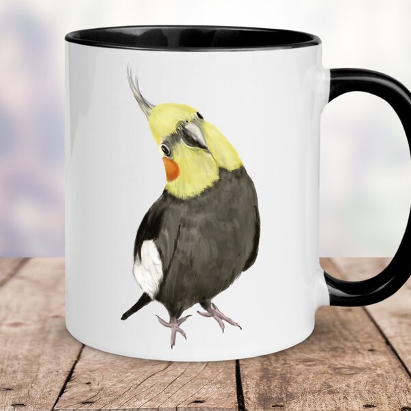 Funny Cockatiel Mug, Bird Mom Mug, Bird Memorial Mug with Original Design, Pet Loss Gift, Birdwatcher Gift, Christmas Gift, Birthday Gift