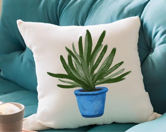 Leaf Print Pillows, Personalized Pillow Cover, Botanical Garden Decor, Floral Throw Pillow, Plant Lover Decor, Greenery Cushions