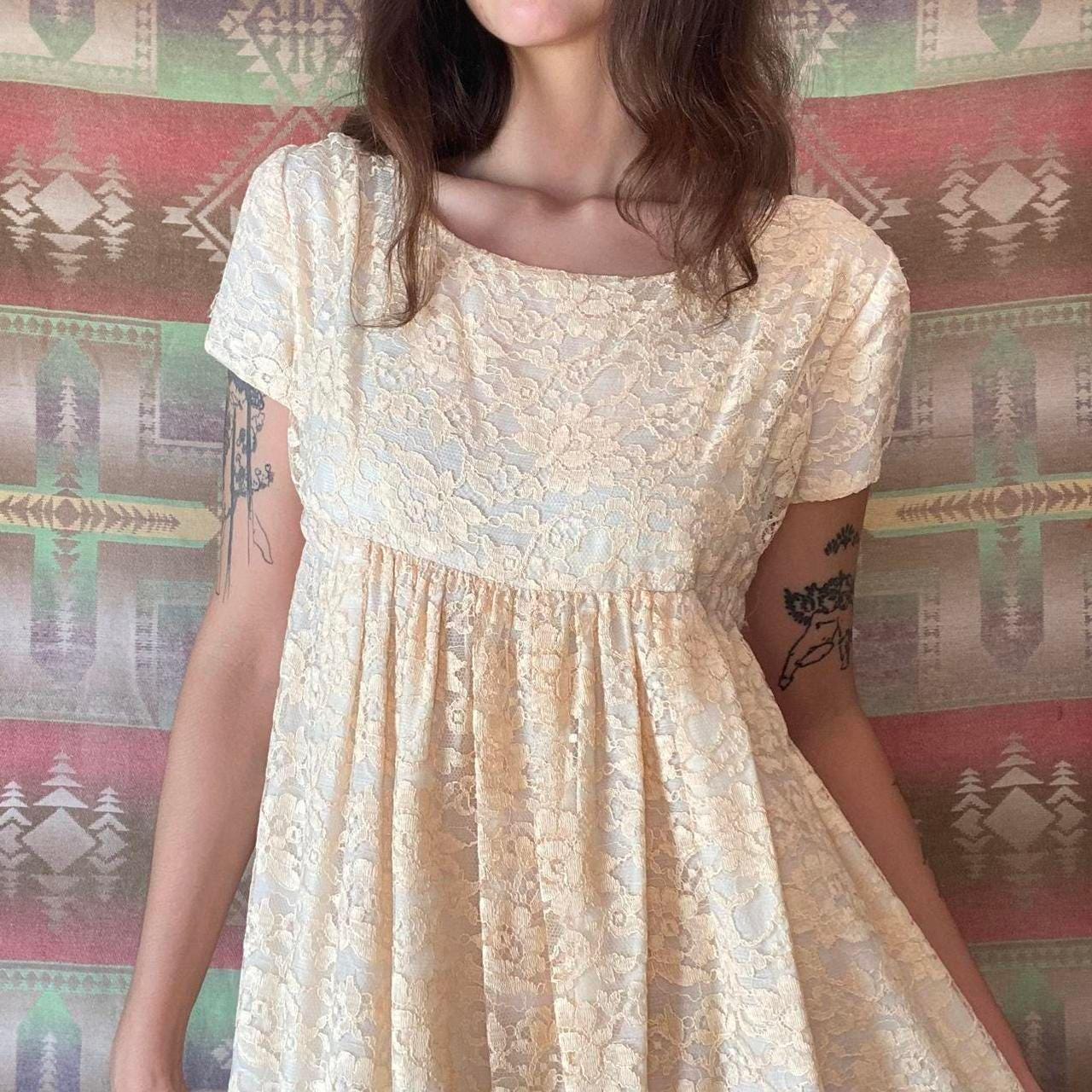 knee length dresses for ladies Lace Mini Dress - Babydoll Mini Dress main image 1