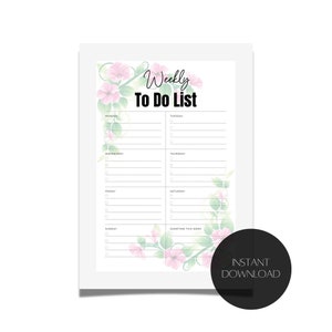 Weekly Digital Printable Planner