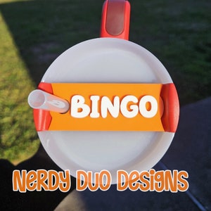 Bingo Stanley Name Plate Topper [Quencher H2.0 Version ONLY] » Red Heeler » Little Sister » Cartoon Dog » Chili » Bandit » Bluey » Aussie »