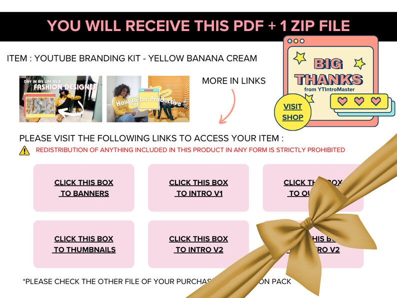 Yellow Outro Youtube Branding Kit | Editable Intro, Banners, Thumbnails, Outro ...