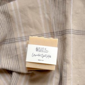 Unscented Goat Milk bar soap, nourishing, natural soap, coconut oil, shea butter, cold process, pure & gentle soap, 5 oz.