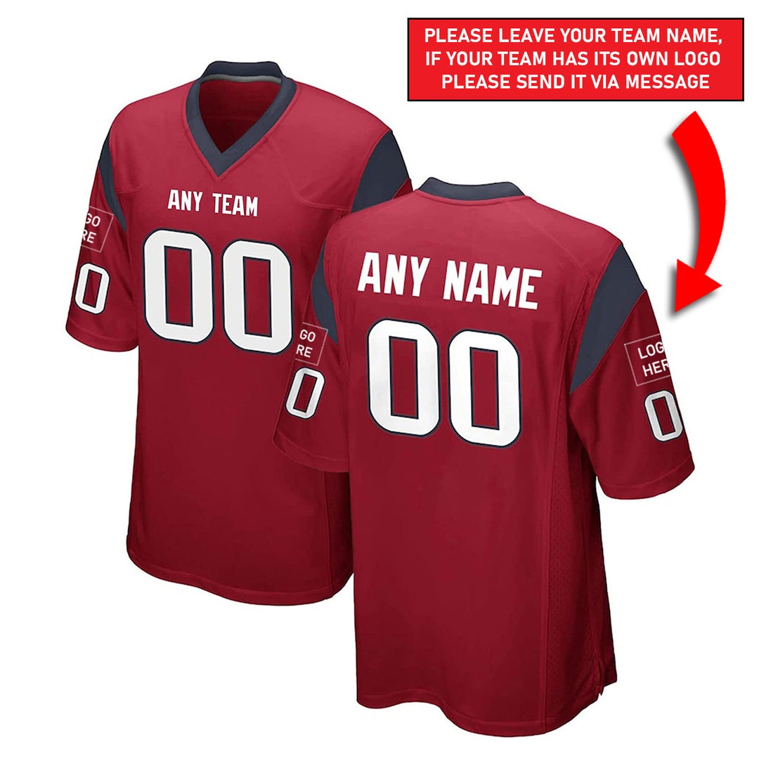 Houston Jersey Football Houston Game Jersey Custom Football - Etsy