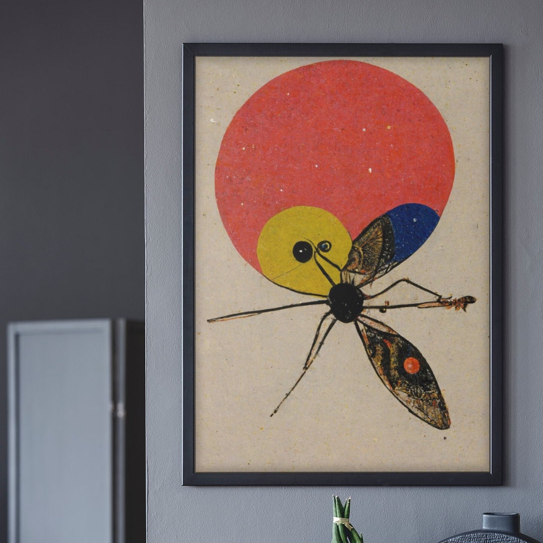 The Bug, Abstract Mid-century Modern Original Art, Poster - Etsy