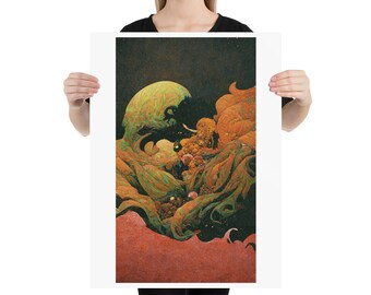 OCCULT ESOTERIC ABSTRACT Gothic Eclectic Mystical Antique Lilith Blue ...
