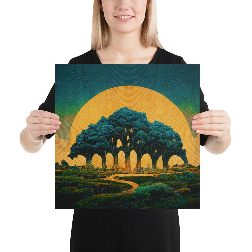 TREE of LIFE LANDSCAPE, Original, Art Print, Poster Etsy