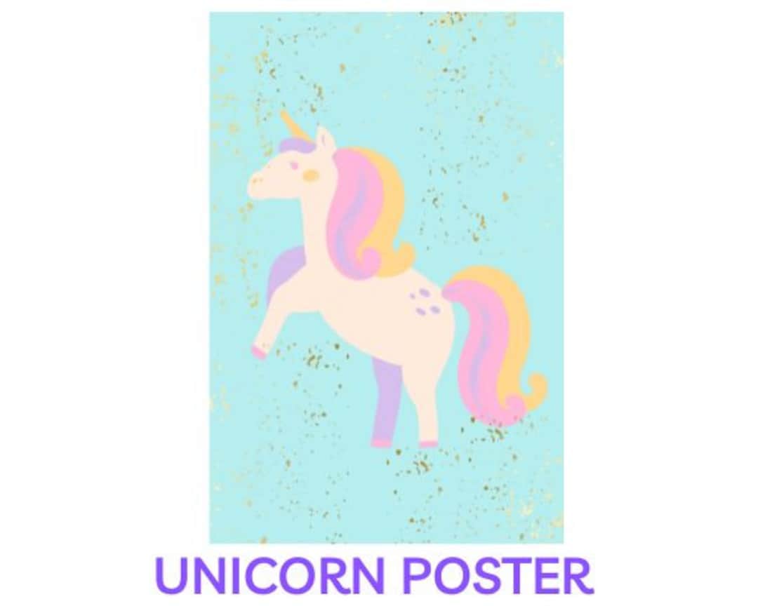 Downloadable Wall Art | Unicorn Poster Print | Unicorn Picture ...