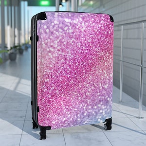 Pink Ombre Print Suitcase 3 Available Travel - Etsy