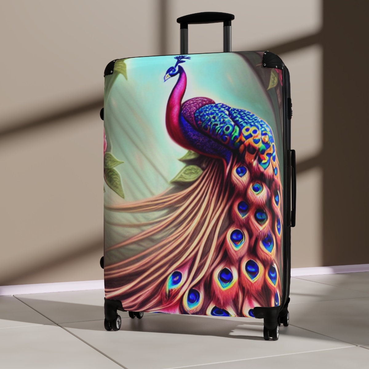 Gorgeous Peacock Vacation Suitcase