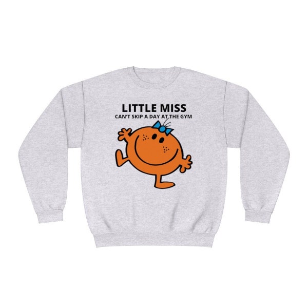 80's Inspired Little Miss Gym Hoodie | Gift for Her | Pump Cover | Women Workout Sweatshirt | Funny Graphic Tee | CrossFit | Lifting Shirt