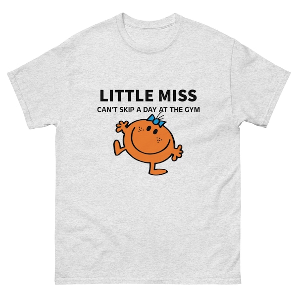 80's Inspired Little Miss Gym T Shirt, Gift for Her, Pump Cover, Women Workout Top, Unisex Funny Lifting Tee, Fitness Humor, CrossFit trendy