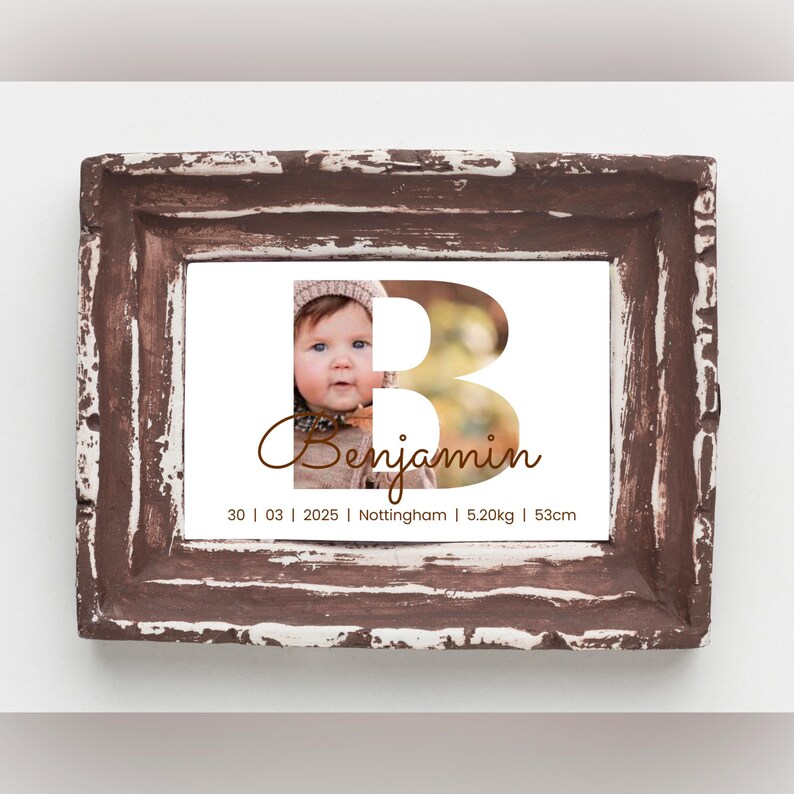 Custom Baby Name Print | Birth Stat Wall Art | Newborn Photo Gift ...