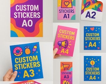 Custom Vinyl Self-Adhesive Print | Upload Your Image or File | Glossy Vinyl | Sizes A0 – A4 or Custom